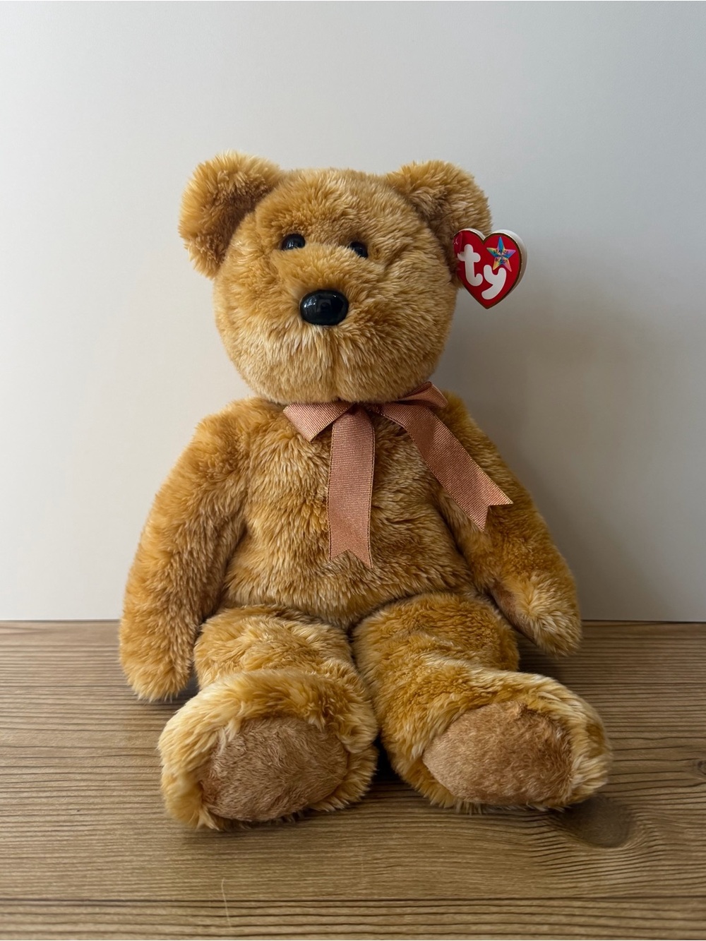 Ty Beanie Baby Beanie Buddy Brown Bear ‘Cashew’ 2001 Stuffed Animal Plush